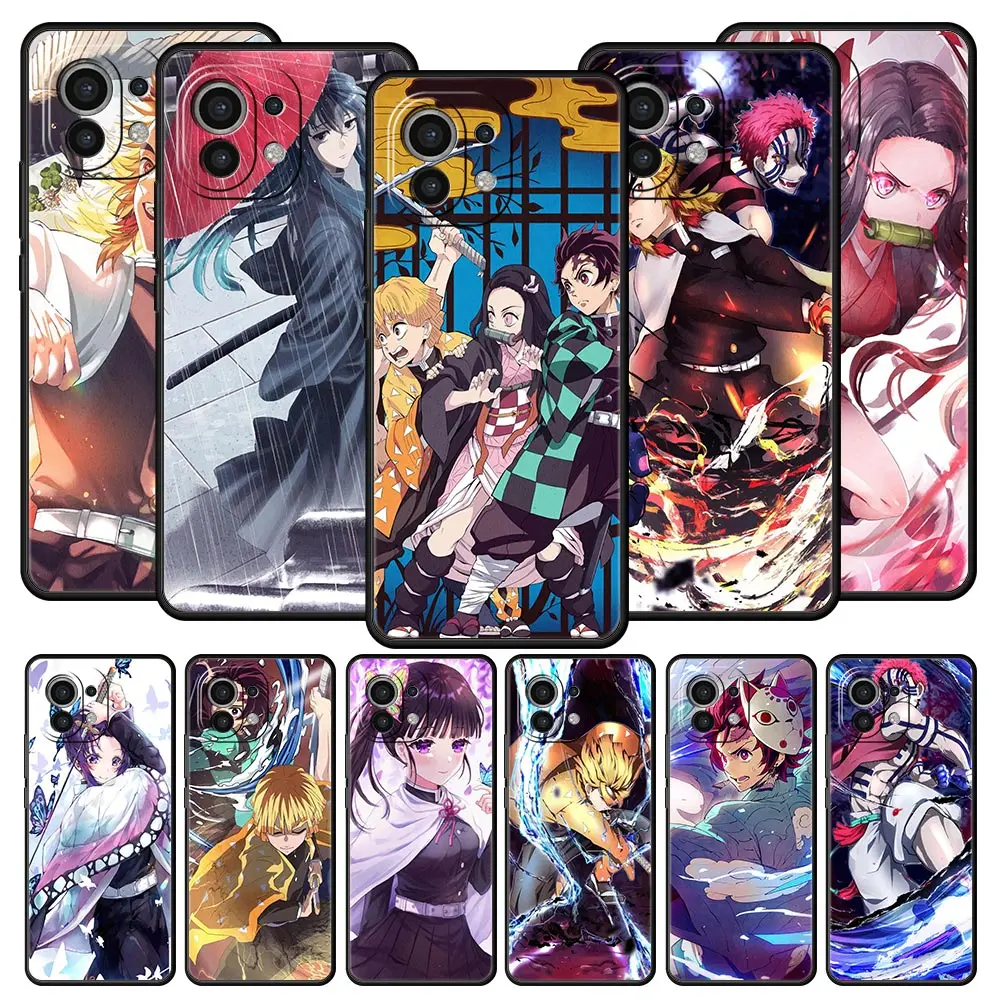 

Demon Slayer Japan Anime Phone Case For Xiaomi Poco X3 NFC M3 M4 F4 X4 Pro 5G F3 GT Mi 12 11T 10 9T 10T Lite 11 Ultra Soft Cover