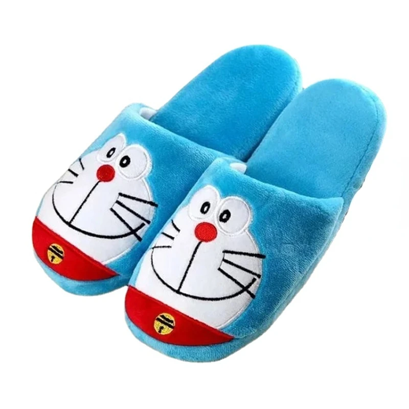 2022 Мультяшные тапочки из хлопка Doraemon для весны и осени домашние Нескользящие