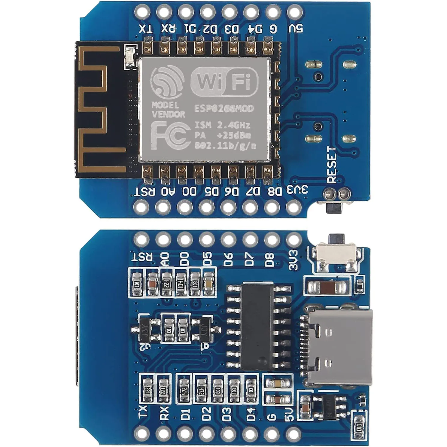 3 шт. Type-C USB D1 Mini WiFi Dev Board, Mini NodeMcu Lua 4 Мбайт WLAN WiFi Интернет-плата ESP8266 ESP-12F для Arduino (art.: 3920cd2989970) - 3920cd2989970
