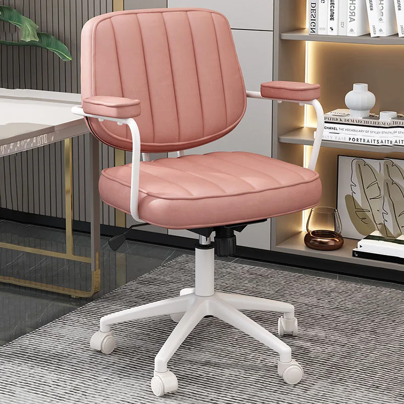 Wheels Back Support Vanity Comfy Lounge Office Chairs Desk S