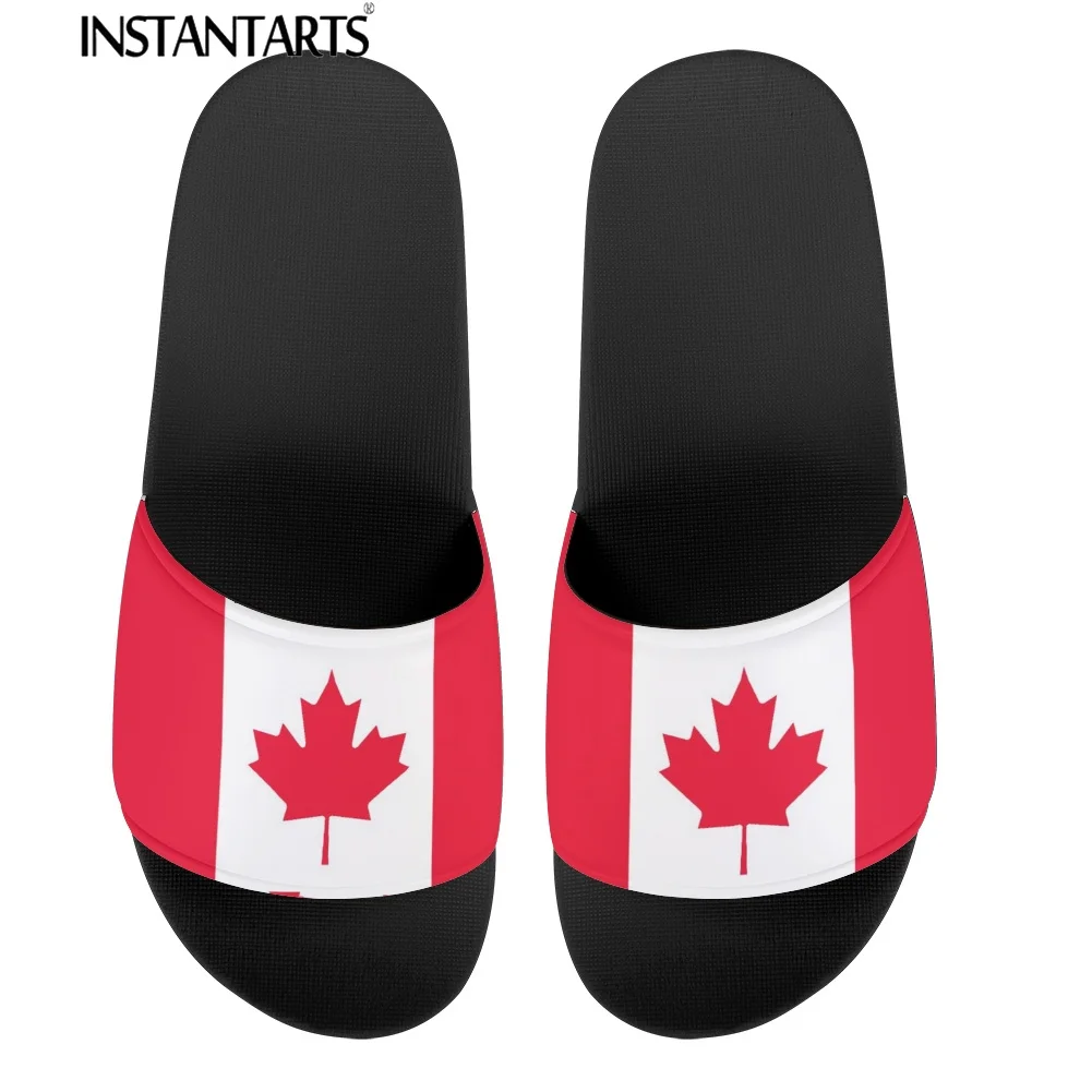 

INSTANTARTS Casual Comfortable Indoor Shoes For Females Beautiful Country Flags Pattern Travel Beach Flip Flop Summer Sandals