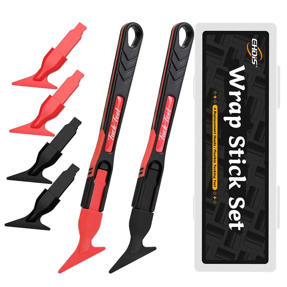 

EHDIS с двойной текстурой, скребок для обертывания автомобиля со сменными наконечниками, нескользящая резиновая ручка для обрезки краев, автоматическая тонировка, профессиональная установка