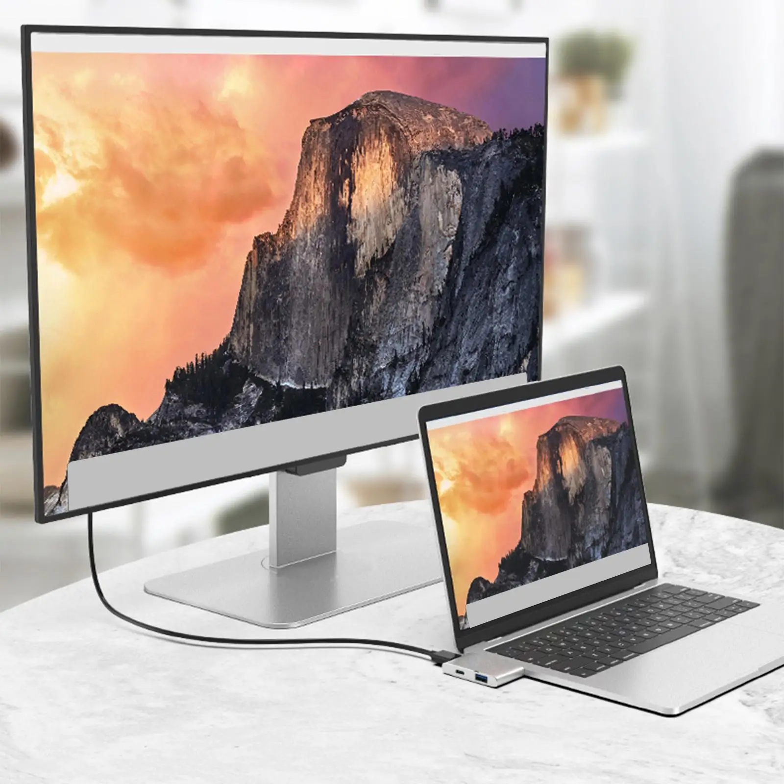 

USB C-концентратор 3 в 1 на 4K HD MI 1USB-C и 1 шт., хаб для передачи данных 4K HD MI для Macbooks Air Macbooks Pro и других устройств типа C