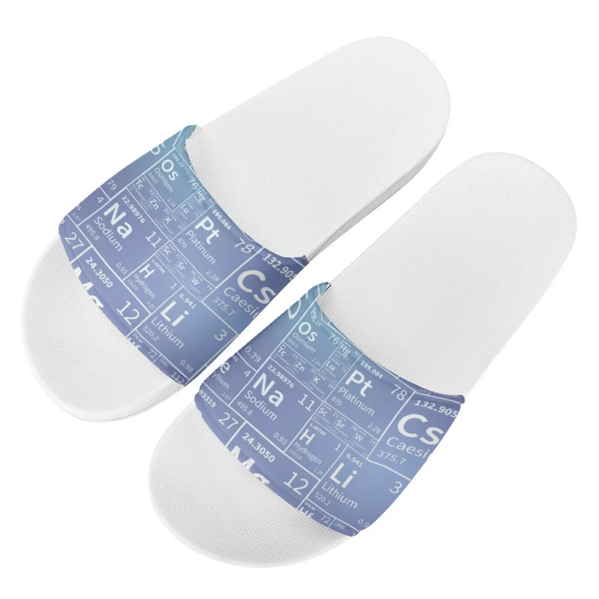 Stylish Periodic Of Table Chemistry Flats Holiday Casual Waterproof Slippers for Women Design Anti-slip Open Toe Luxury Sandals