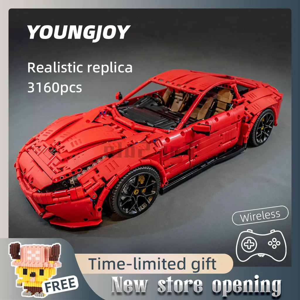 

Moc-41271 F12 Remote Control Super Sports Car Toy Model RC Car Building Block Assembly Toy Boy Birthday Present