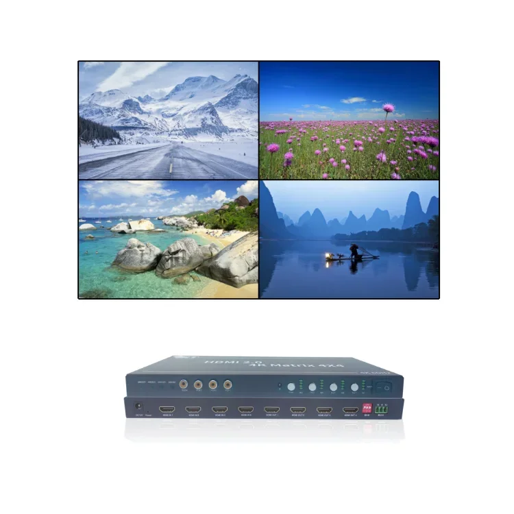 Фото HDCP2.2 Несжатый 4-видеомикшер: выход 4K при 60 Гц, стабильная передача сигнала, для управления AV-устройством нескольких устройств. №1