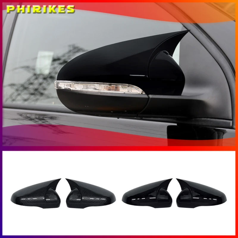 

For VW Golf MK6 MK7 7.5 GTI R GTD Base 2009-2020 2Pcs Side RearView Mirror Cover Caps Mirror Tools Case Gloss Black Tuning New