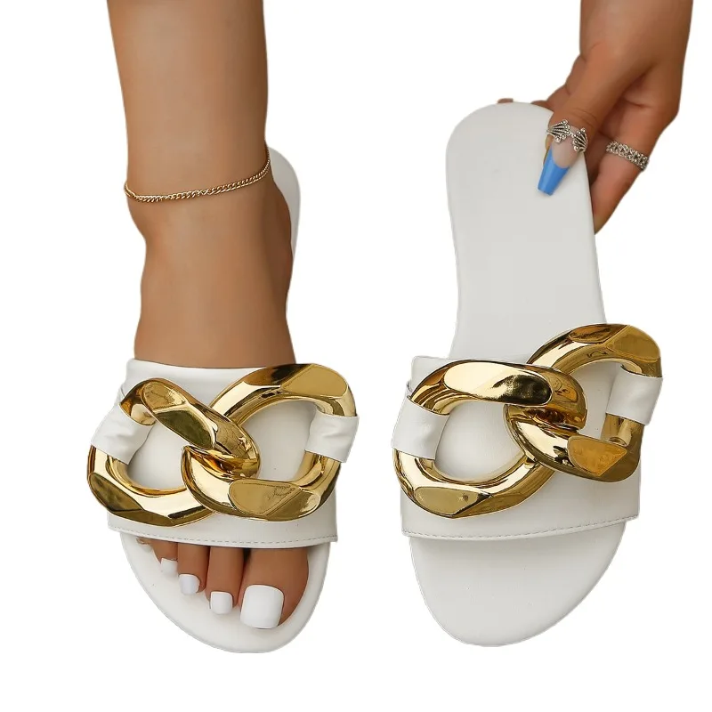 

Женские шлепанцы на плоской подошве, Размеры 35-43