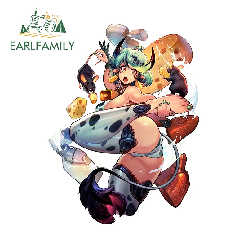 EARLFAMILY 13 см x 9 8 для коровьей девочки сексуальные милые наклейки на автомобиль с