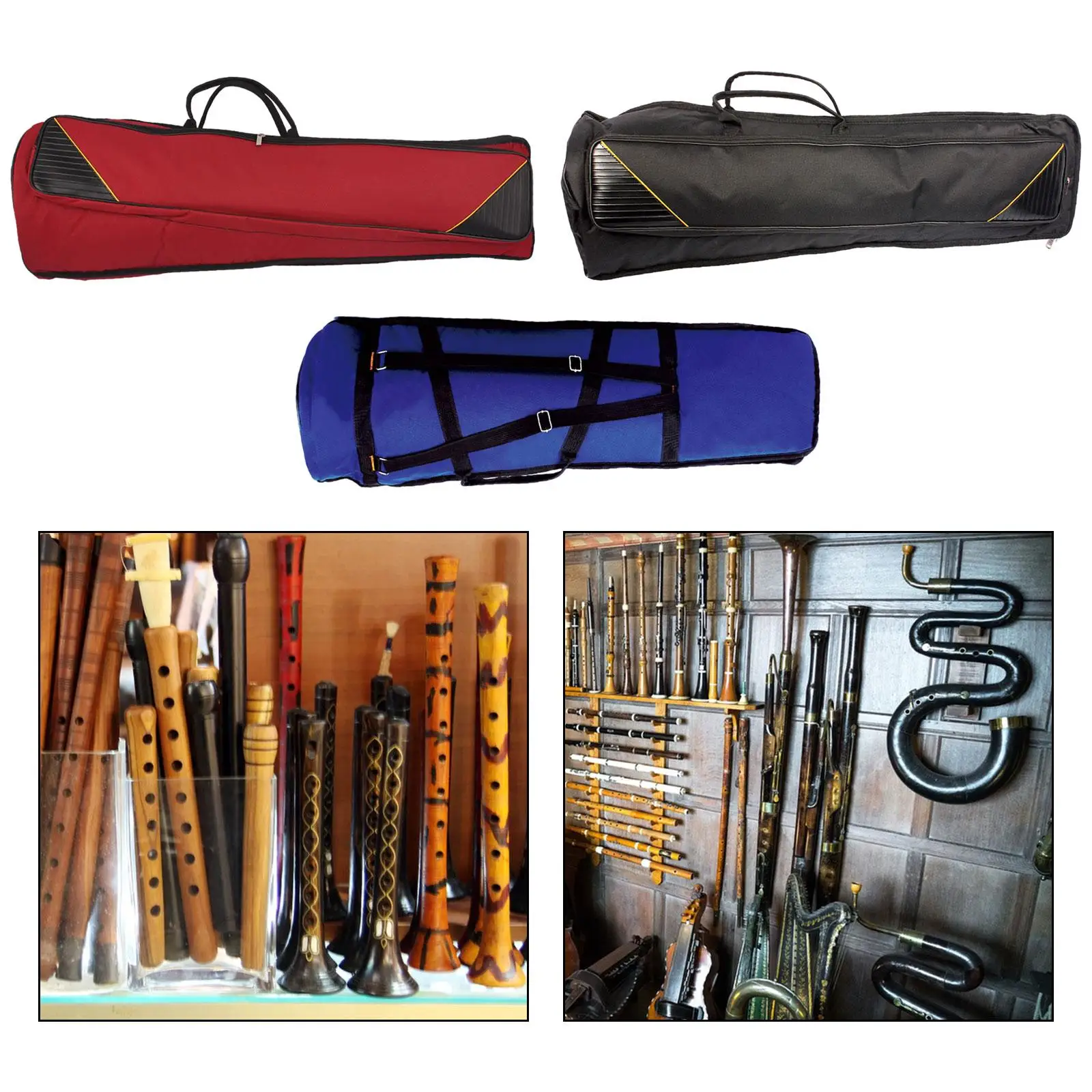 Сумка для тромбона водонепроницаемая сумка на плечо переноски тенор-тромбона