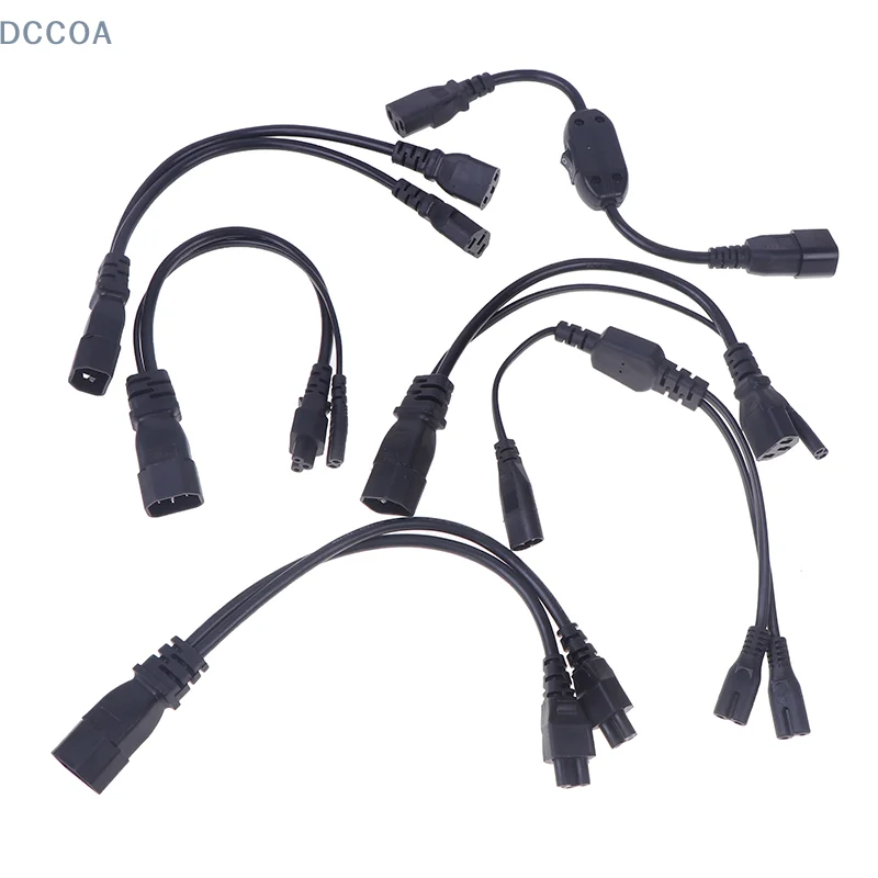Штекер IEC C14 к 2XC13 C5 C7 C11 Женский разветвитель Y-типа Кабель питания кабель адаптера