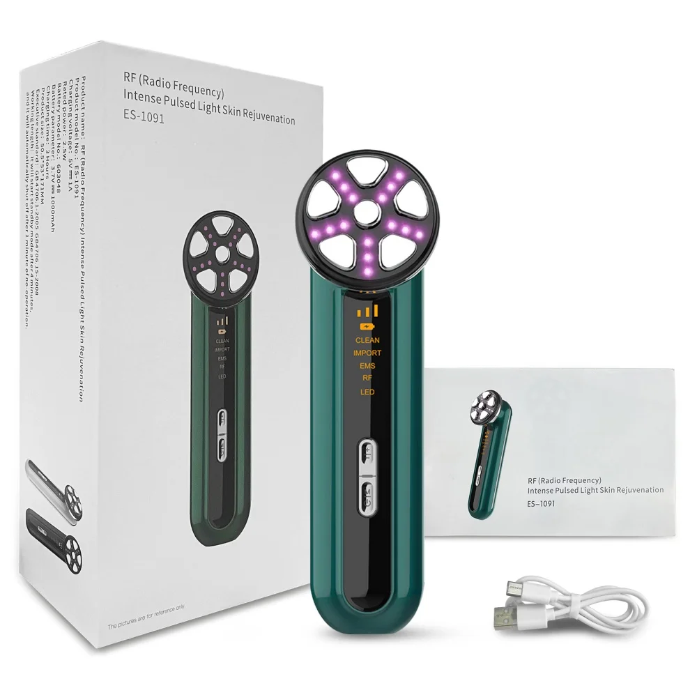 LED RF-микротоковый ионный очиститель пор для лица, домашний SPA-аппарат для лифтинга, стимуляции коллагена, укрепления кожи и омоложения (art.: 3920d9ffdb786) - 3920d9ffdb786