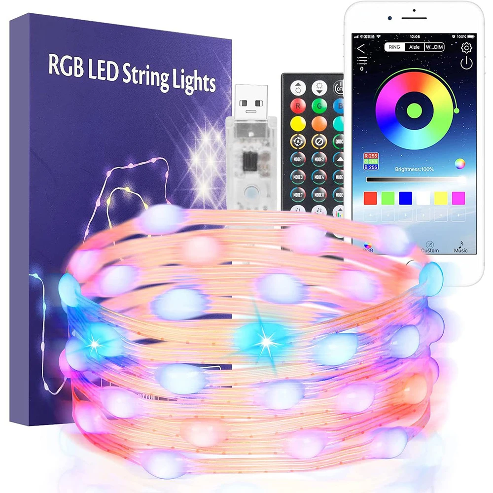 

Умная светодиодная гирсветильник с музыкой и синхронизацией, изменение цвета RGB, скасветильник водонепроницаемое декоративное освещение с...