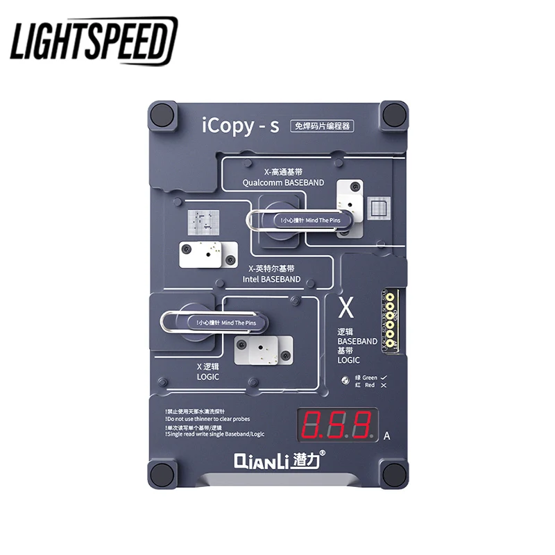 

Qianli iCopy-s 4 в 1 логическая Базовая полоса Программирование EEPROM для телефона 6-XSMax неудаляемая двухсторонняя тестовая подставка для чипа