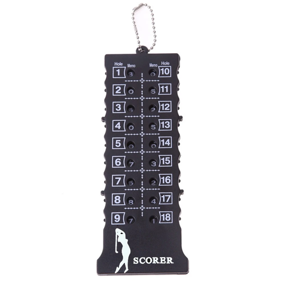 2 Pcs Golf Scorers Long Strip 18-holes Scoreboard Portable Golf Accessories 15.5*6*0.7CM with Small Chain Easy Carry THANKSLEE