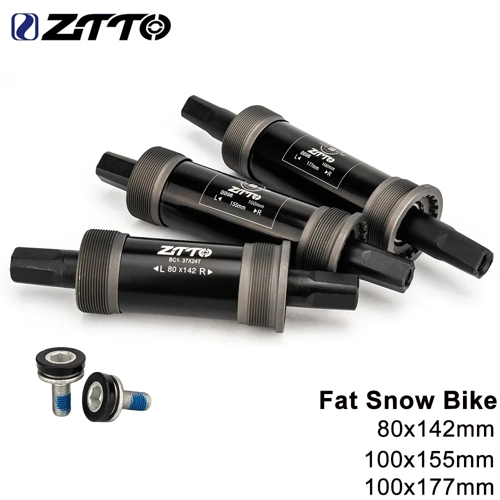 

ZTTO Snow Bike 80mm 100mm BSA Bicycle Bottom Bracket 80x142 100x155 100x177mm Quare Hole Tapered Crank Axis For Fat Snow Bike