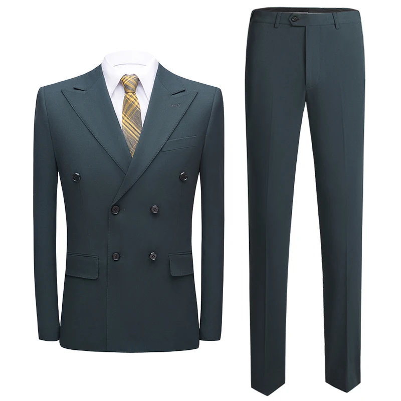

Singel Breasted Peak Lapel In Stocks Slim Fit Jacket Pants Blazer Business Men Suits
