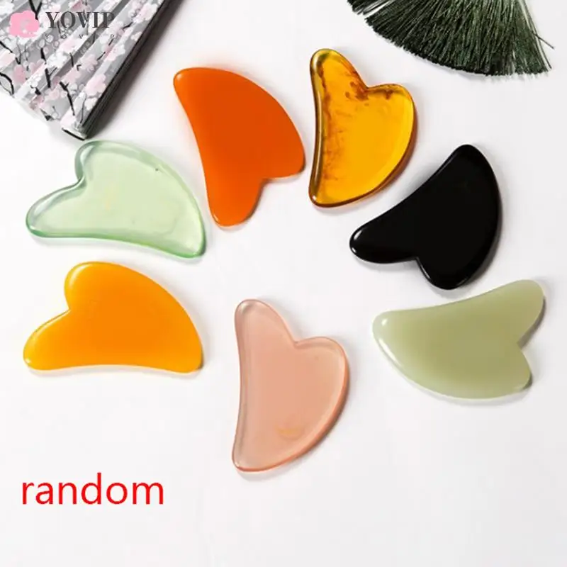 

1pc SPA Massage Beeswax Guasha Scraping Massage Scraper Face Massager Acupuncture Gua Sha Board