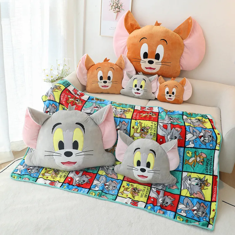 

Плюшевая игрушка Том и Джерри, мультяшный фильм, кот, набивные пушистые мыши, плюши, кавайное животное, диванная подушка, одеяло, украшение для автомобиля, комнаты, подарок