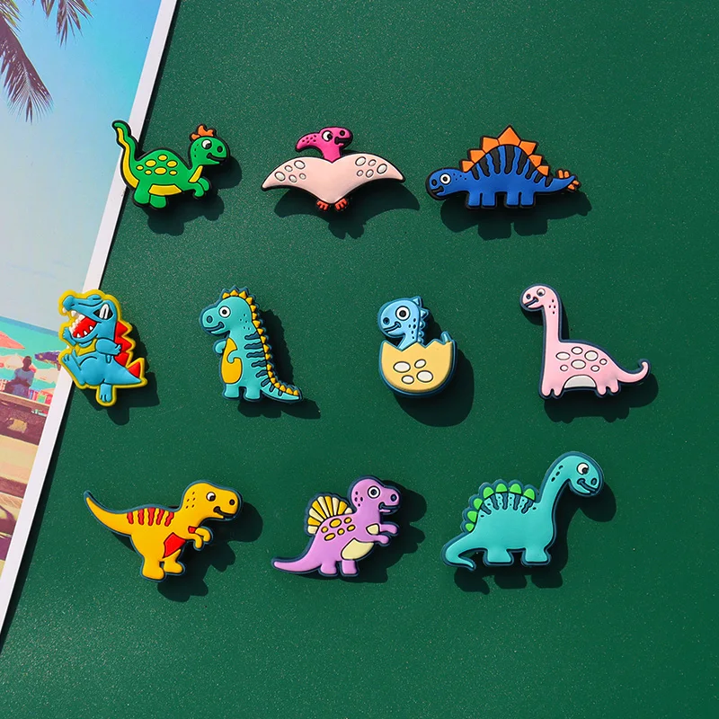 20-500PCS jibz Wholesale Random Cartoon Animal Shoe Charms Decrations For Croc Charms Buckle Kids X-mas Gifts Shoe Accessories