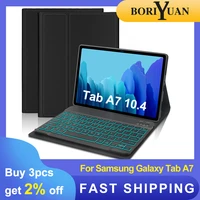 for samsung galaxy tab a7 10 4 2020 t500 t505 tablet keyboard leather case cover with backlit keyboard