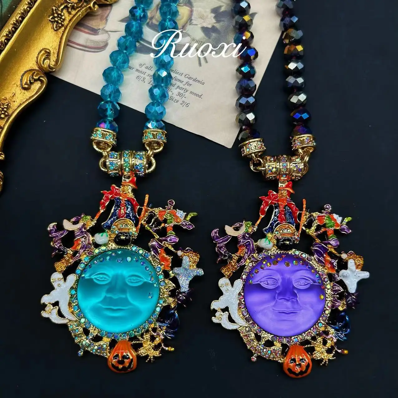 KF модный тренд винтажное красочное глазурованное эмаль фэнтези сказочное