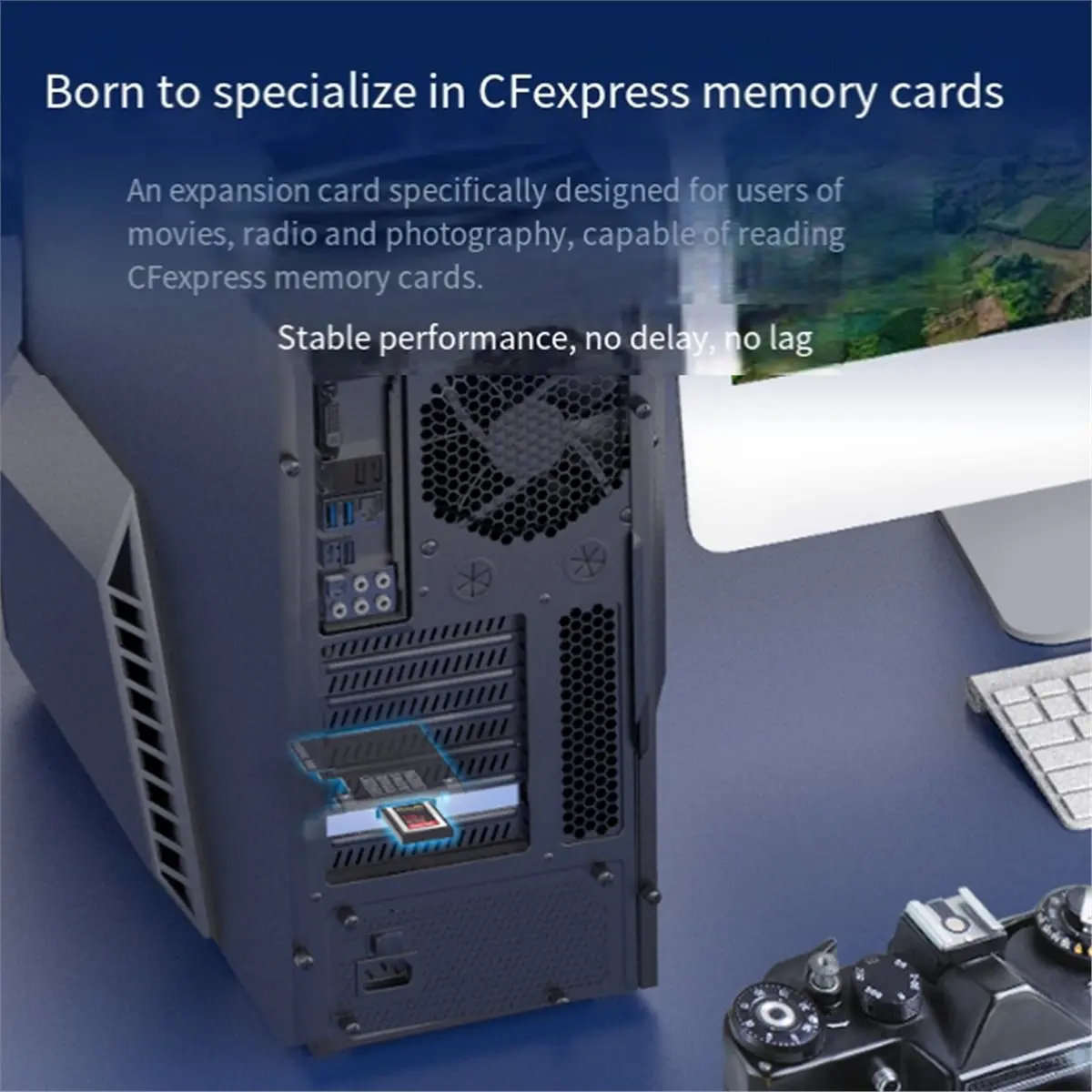 Фото (AA49) Модуль-конвертер PCI-E X4, адаптер для чтения карт CPexpress Type B, не требует драйверов, для карт памяти CFexpress Type B, PCIE №2