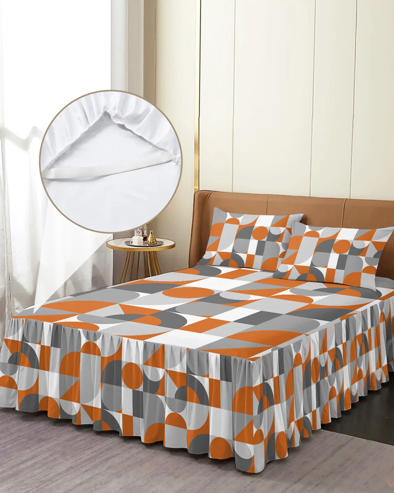 

Постельное белье в скандинавском стиле ретро средневековой геометрической абстрактной расцветки с наволочками, наматрасником и постельным бельем