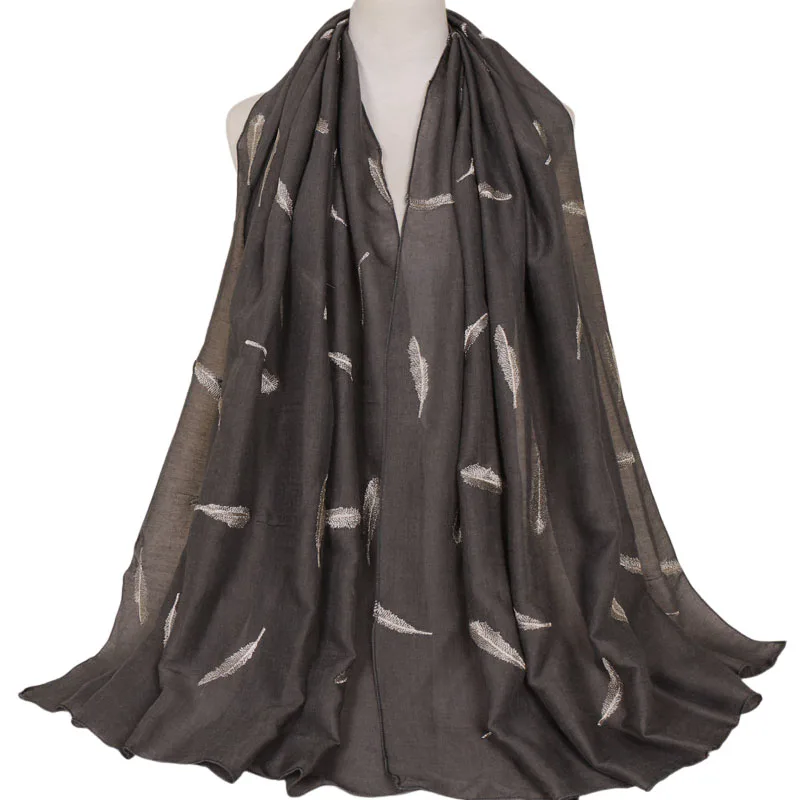 

Женская длинная мусульманская шаль из пашмины с вышивкой