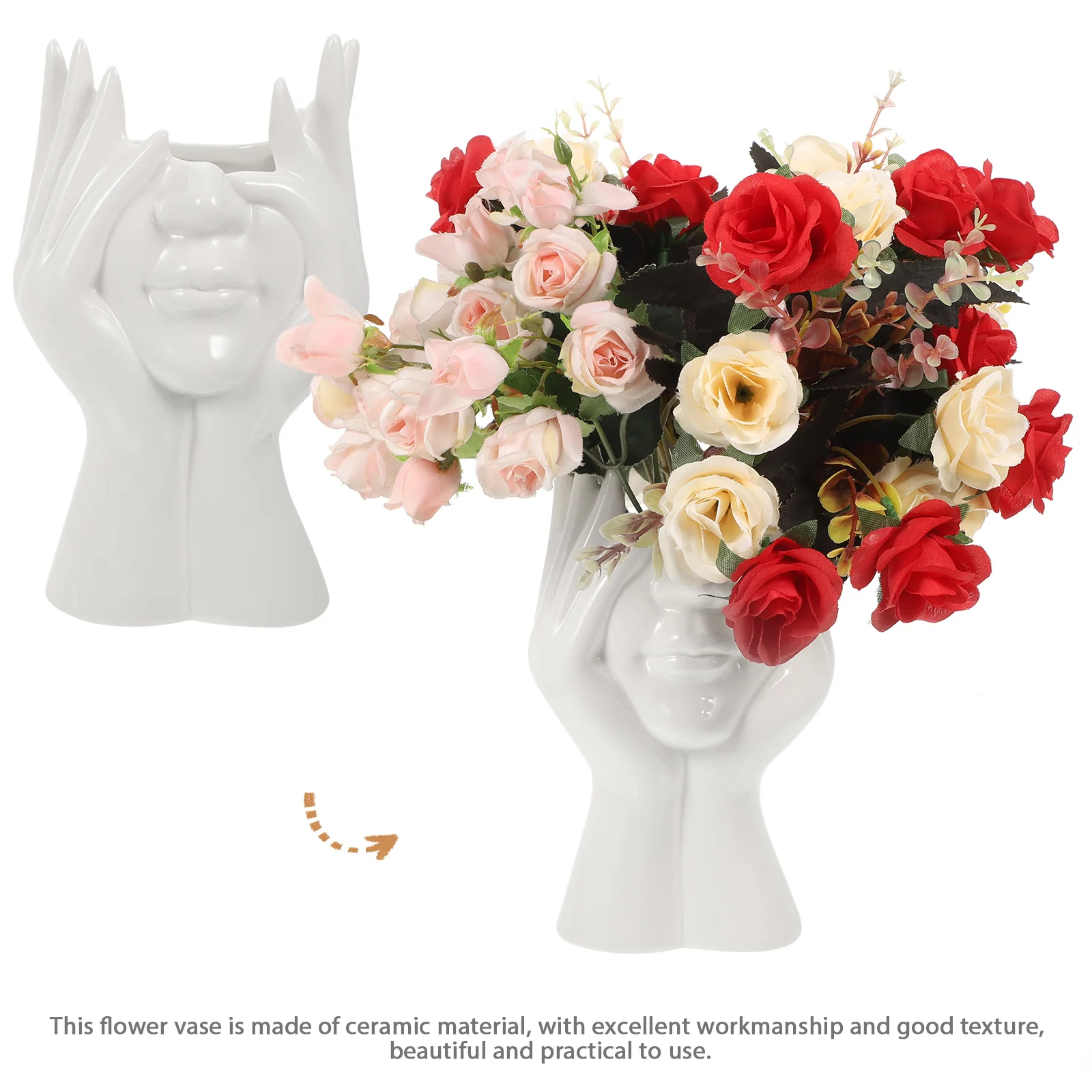 

2 Pcs Nordic Decor Unique Flower Vase Succulent Flower Pot Body Vase Female Form Decorative Flower Pot Holder Mini Succulent Pot