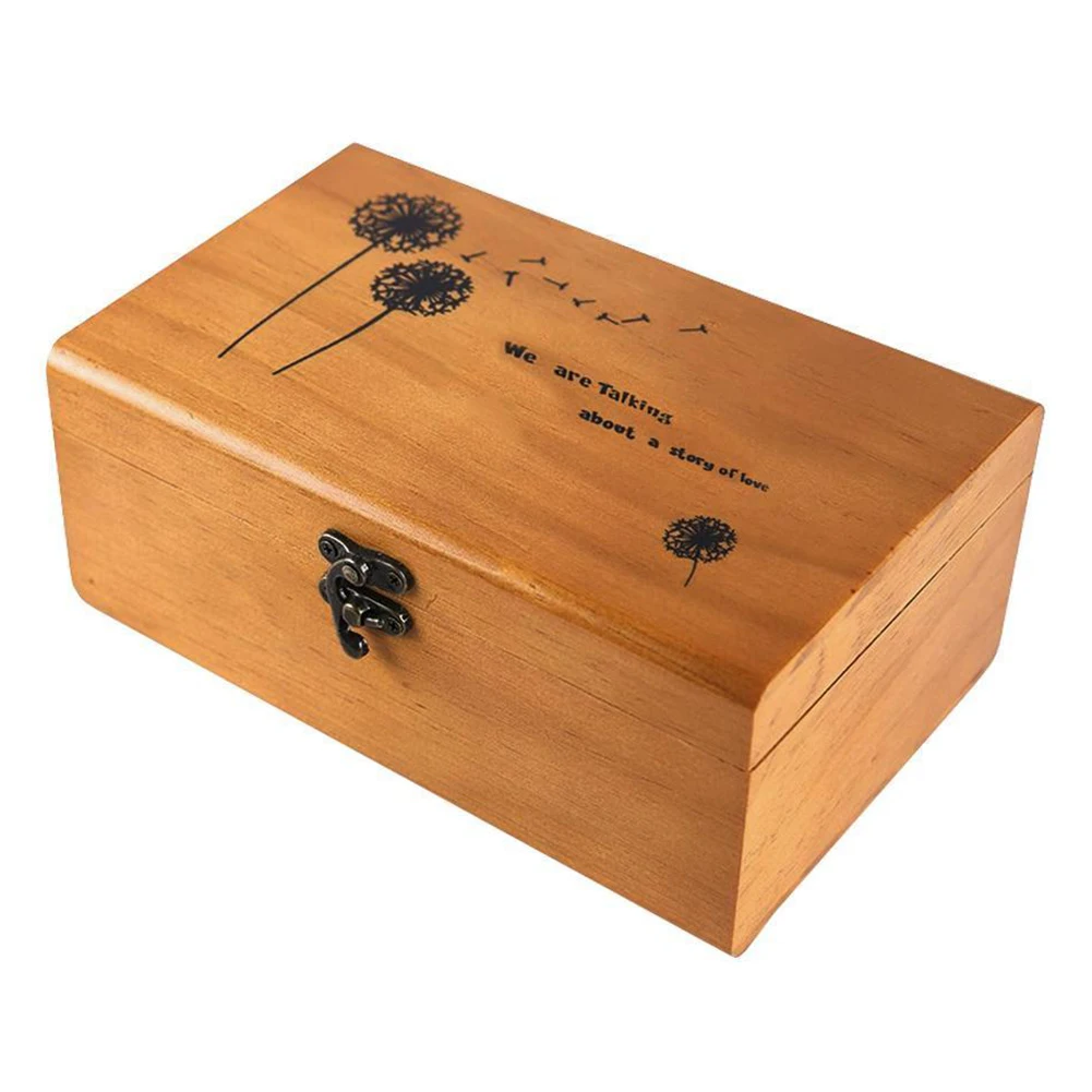 

Rectangle Empty Multifunctional Basket Portable DIY Wooden Retro Gift Compartments With Lock Storage Case Practical Sewing Box