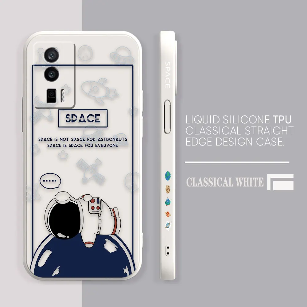 Case For Redmi K60E K60 K50 K40S K40 K30 K20 12C 10C 9A 9 8 10X 10A 10 Pro 4G 5G Gaming Case Shell Happy Cartoon Astronaut Space