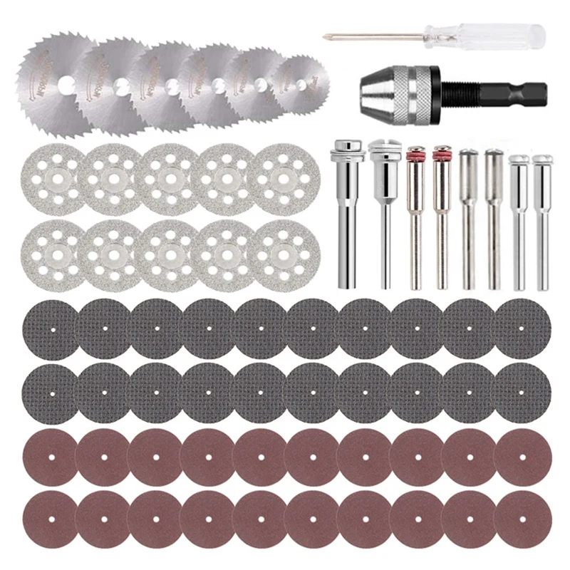 66 Pcs Cutoff Wheel Set For Rotary Tool Die Grinder, Resin Cutoff Wheel, Mini HSS Saw Blade, Resin Cutoff Disc
