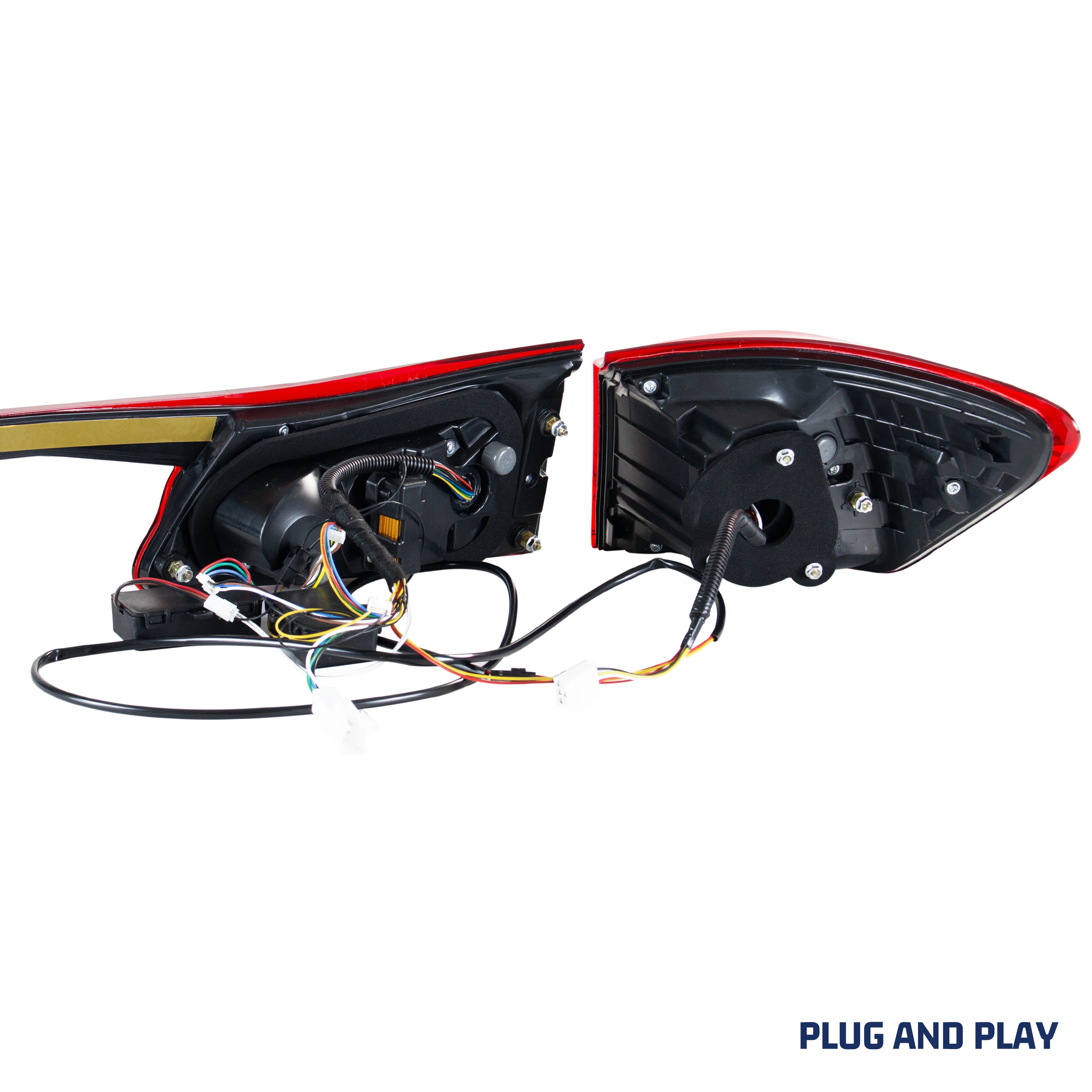 Задние фонари и средний фонарь для Lexus IS250 IS350 ISF 2006-2013 красная анимация старта