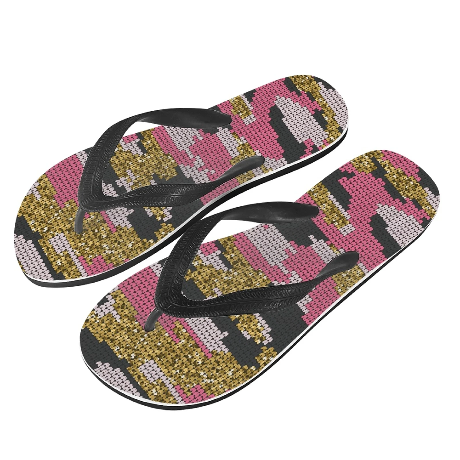 

Легкие удобные розовые камуфляжные шлепанцы, пляжные дышащие сандалии, нескользящая Мягкая резиновая подошва, подходит для повседневной носки