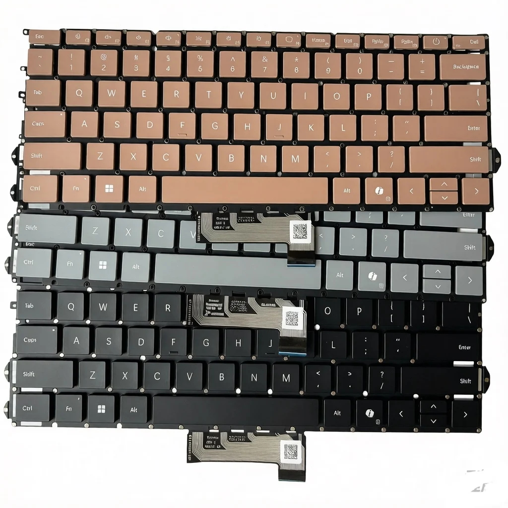 Фото Новая клавиатура для Surface Laptop 7 2036 2037 15 дюймов 13,8 дюймов, американская раскладка, черная, золотая, серебристая №1