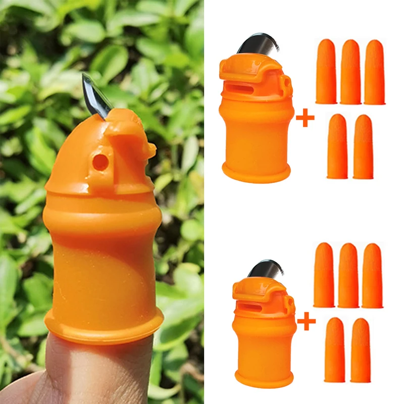 

Finger Protector Silicone Thumb Cutting Knife Protector Gears Vegetable Harvesting Knife Pinching Plant Blade Scissors Gloves