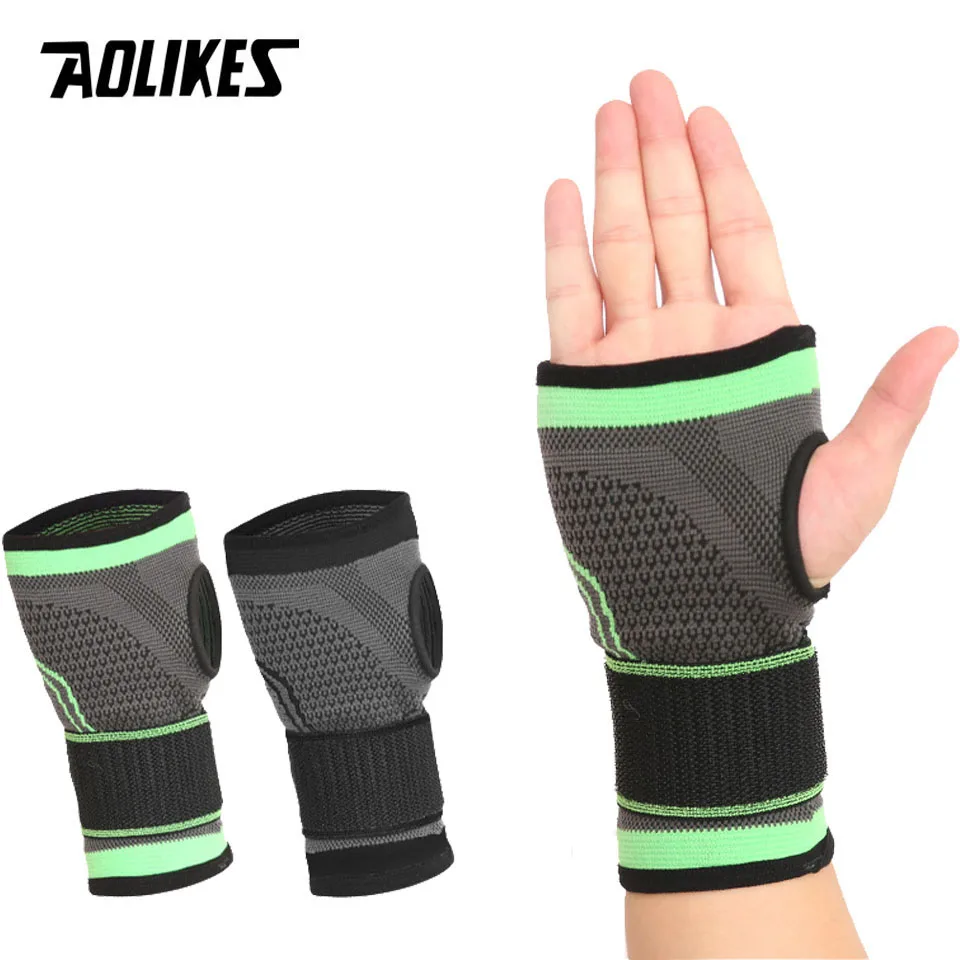 

AOLIKES 1 шт. высокоэластичный бандаж для фитнеса, йоги, руки, фиксатор для рук, поддержка запястья, Кроссфит, Powerlifting, тренажерный зал, защита лад...
