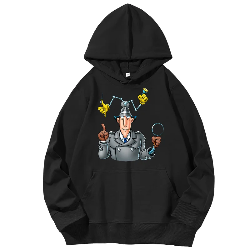 Inspector Gadget fashion graphic Hooded sweatshirts oversize tracksuit cotton Hooded Shirt streetwear Men's clothing