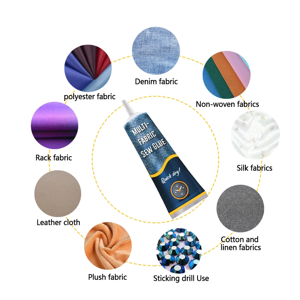 

Liquid Fabric Glue Fast-Drying Multifunctional Strong Widely-Use Sewing Tools Long-Lasting Stitching Supplies Repair