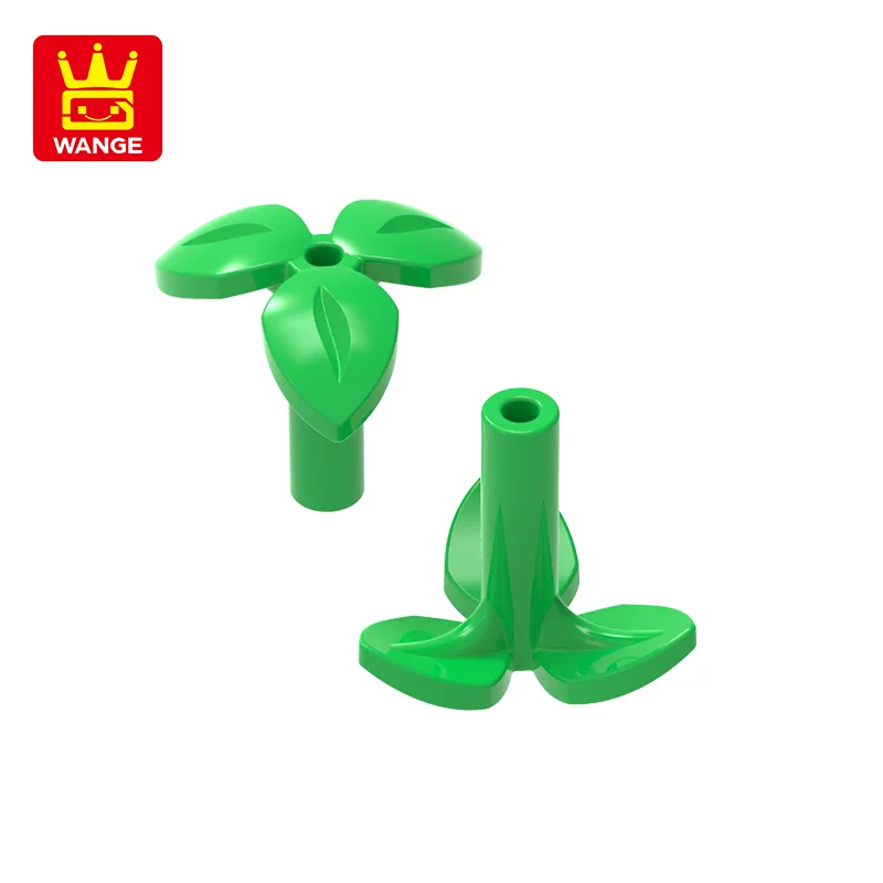 Стержень растения 37695 с 3 листьями и маленьким отверстием для булавки Детские