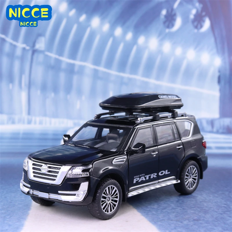 

Nicce 1:32 Nissan Patrol Off-road Vehicle Toy Car Model Alloy Diecasting with Roof-box 7 Doors Pull Back Function Boy Toyst A300