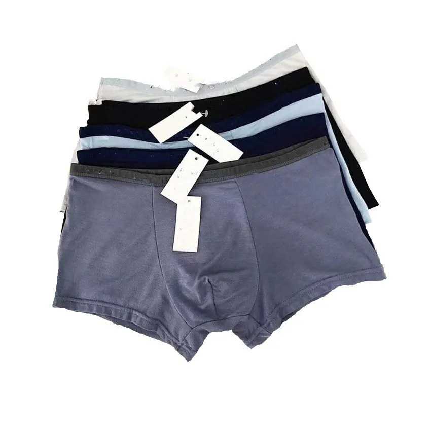 Japanese Unprinted Men's Good-quality Underwear Modal Cotton Boxer Briefs 5 5-color Breathable Combination Boxed Underwear