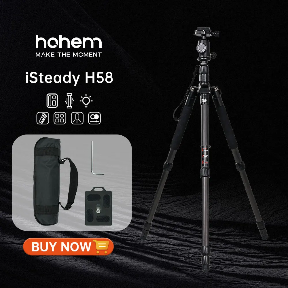 Фото Штатив Hohem H58, быстросъемный штатив для телефона, подставка для iPhone, цифровые камеры SONY, CANON, Nano Camera,hohem MT2/hohem M6 №1