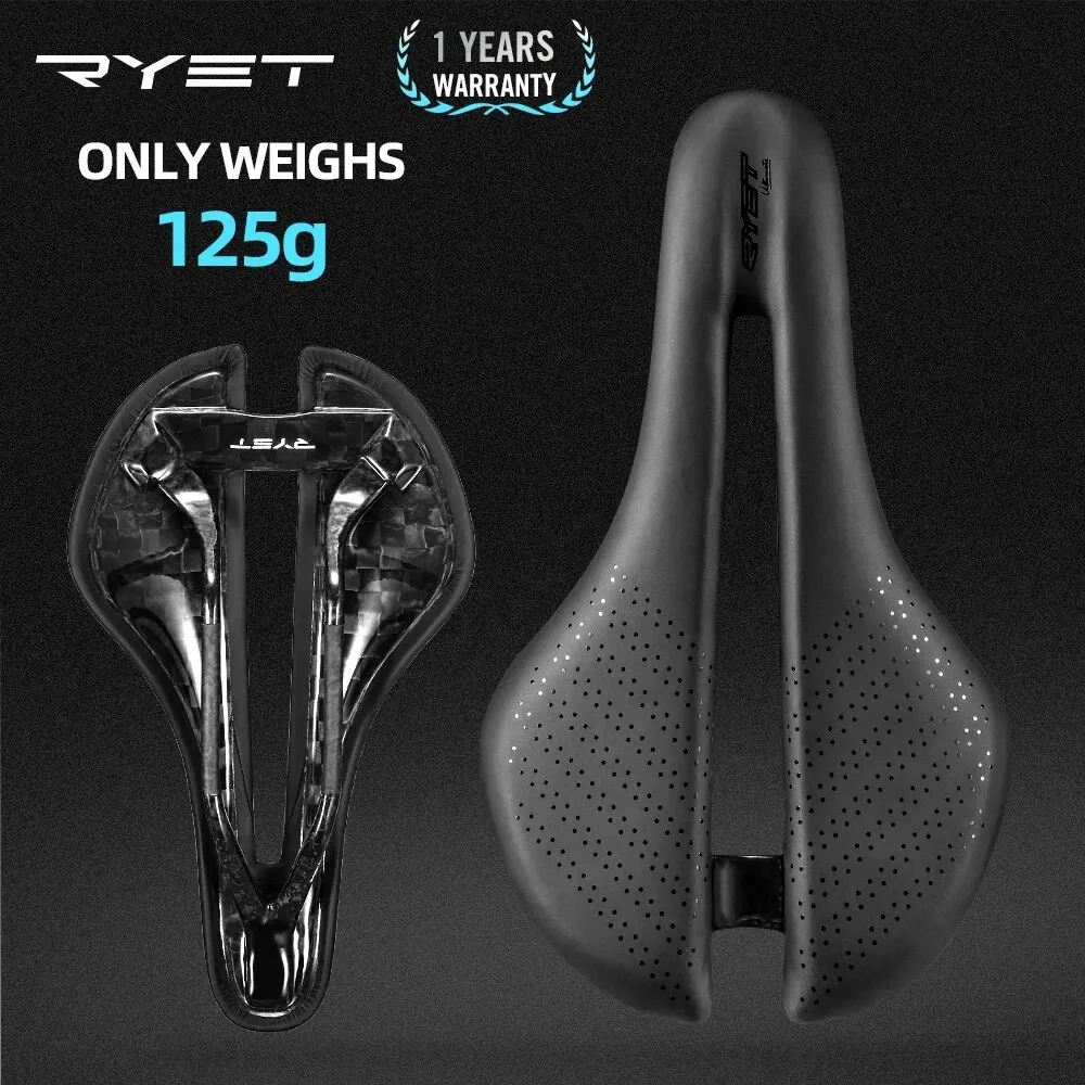 Сверхлегкое карбоновое велосипедное седло RYET 125 г из искусственной кожи