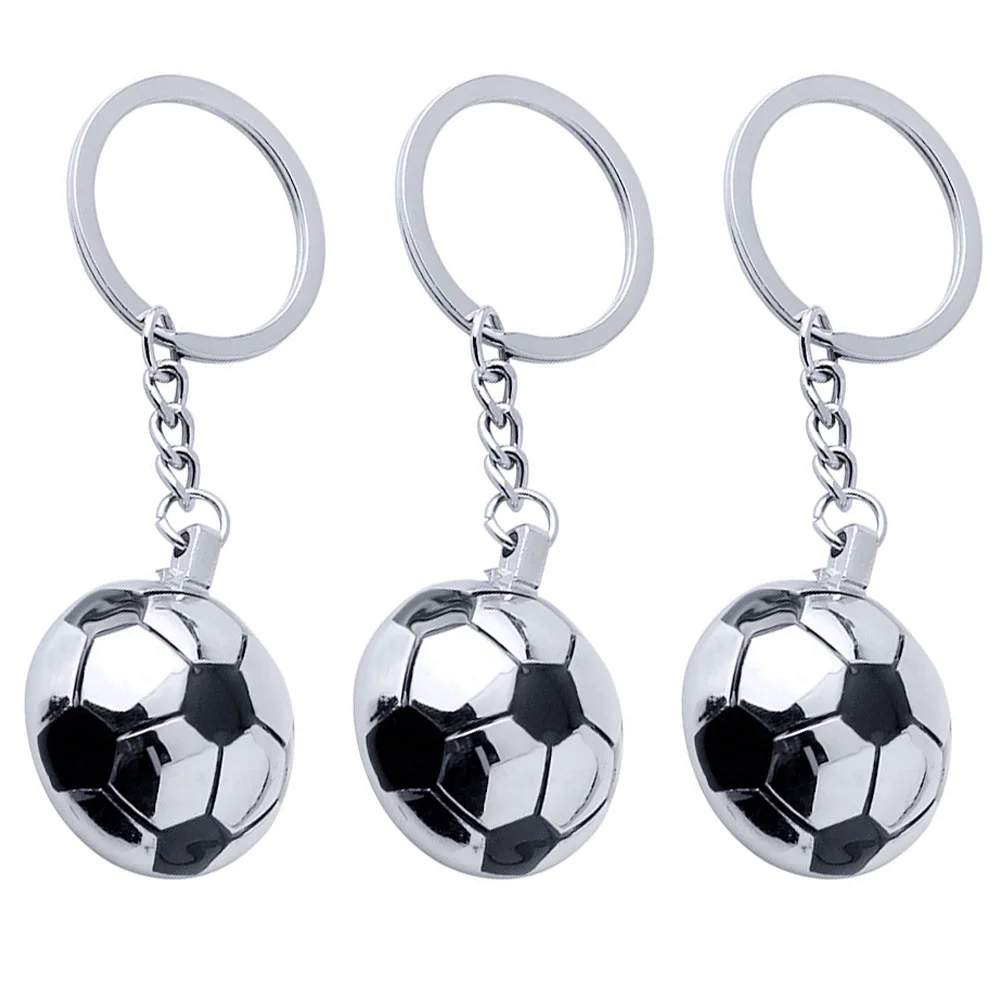 

3 Pcs Sports Key Ring Souvenir Rings Exquisite Ball Keychains Multi-function Memento Soccer Party Favors Commemorate Adorable
