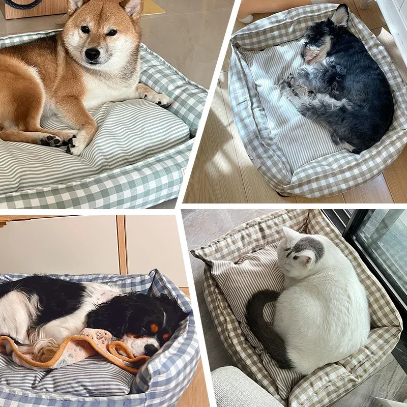 Bed For Dog Cats Puppy House Kennel Indoor Dogs Small Medium Cat Pet Sofa Sleeping Furniture Supplies Accessories