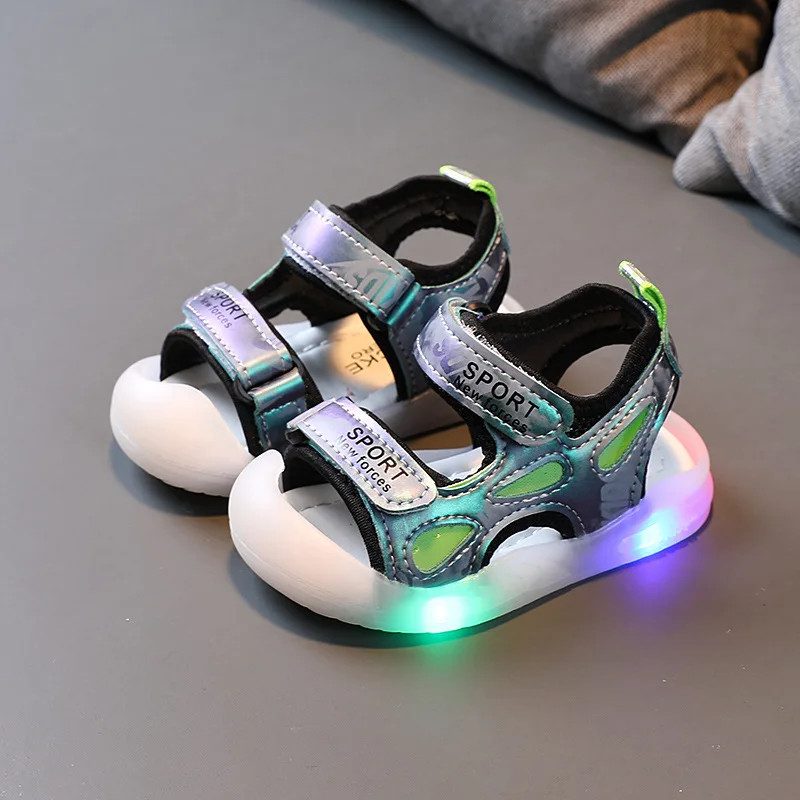 Детская обувь светильник-on сандалии с закрытым носком для мальчиков 0-1-3 лет