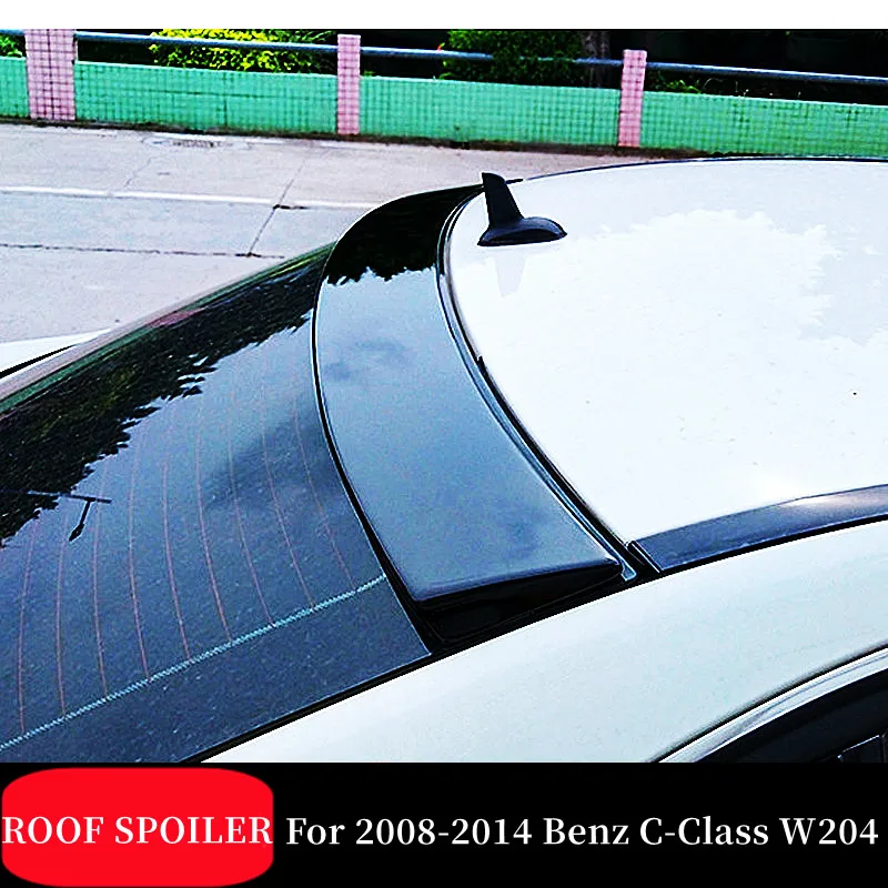 

Rear Window Roof Spoiler Wings For 2008-2014 Mercedes Benz C-Class W204 C180 C250 C300 C63 AMG Sedan Black Carbon Accessories