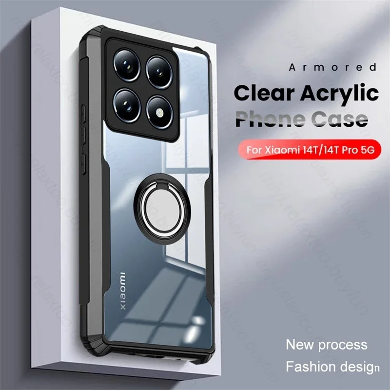 Противоударный прозрачный акриловый бронированный чехол с магнитным